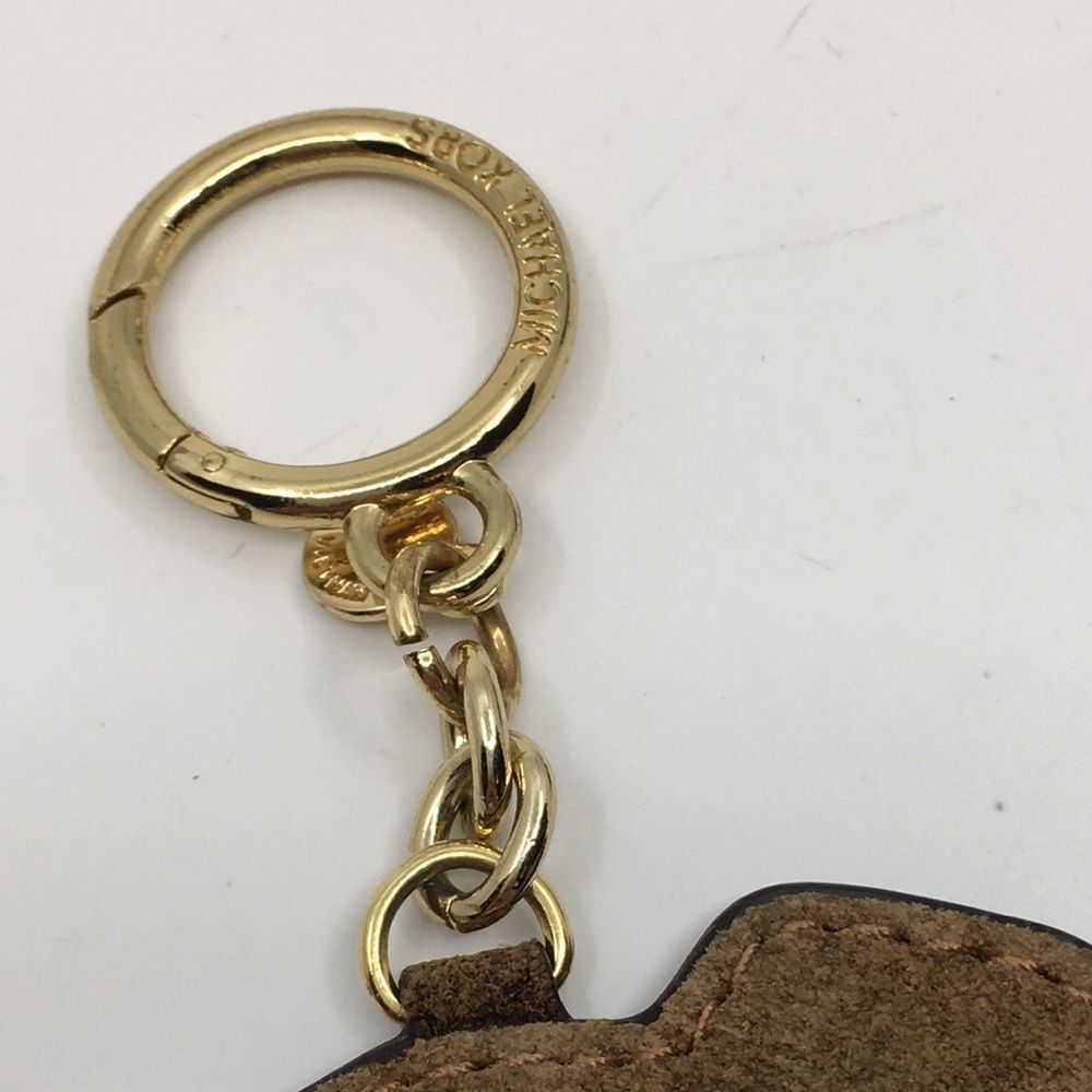 Michael Kors Leather & Suede Monkey Face Bag Charm or Keychain with gold tone - Picture 11 of 16